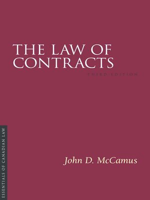 cover image of The Law of Contracts